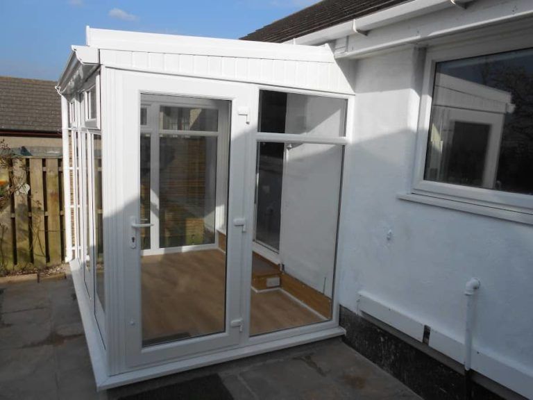 Lean To Full Height Glass White
