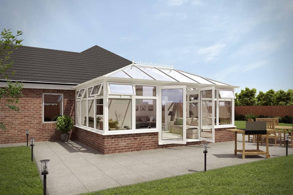 Hipped conservatory roof style