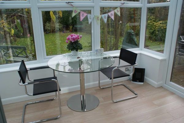 Lean To Conservatory, White, Dwarf Wall