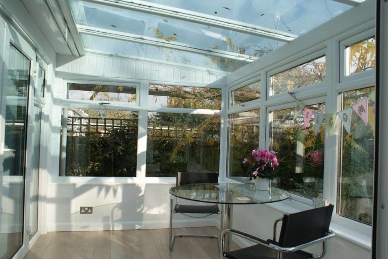 Lean To Conservatory with dwarf wall interior