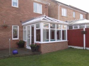 Edwardian ConservaBase White Glass Roof