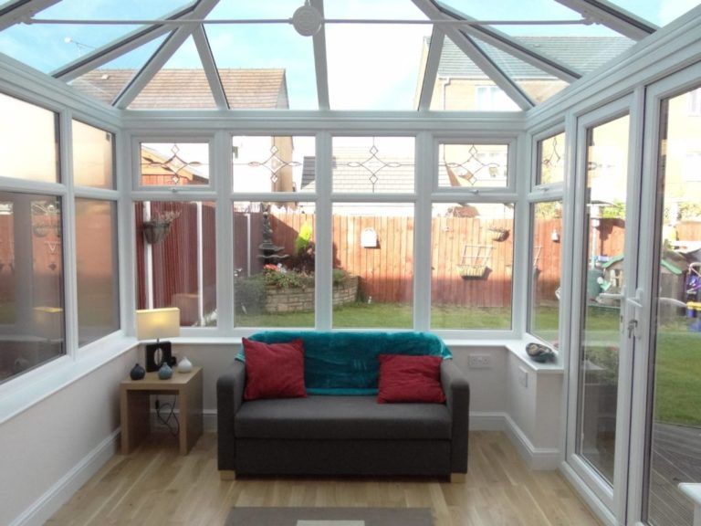 Edwardian, Dwarf Wall, White, Glass Roof