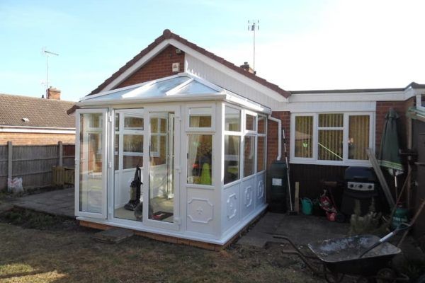 Edwardian Conservatory, White, Full Height Moulded Panel