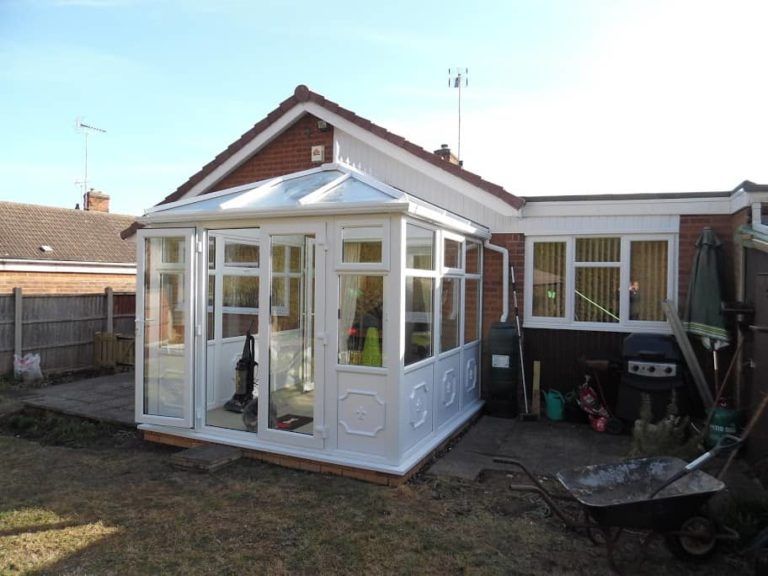 Edwardian Conservatory, Full Height Moulded Panel, White