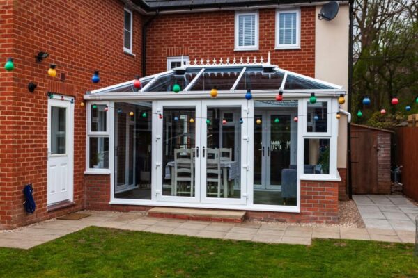 french doors on a conservatory