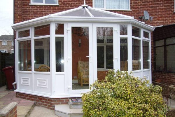Victorian Conservatory, White, Full Height Moulded Panels