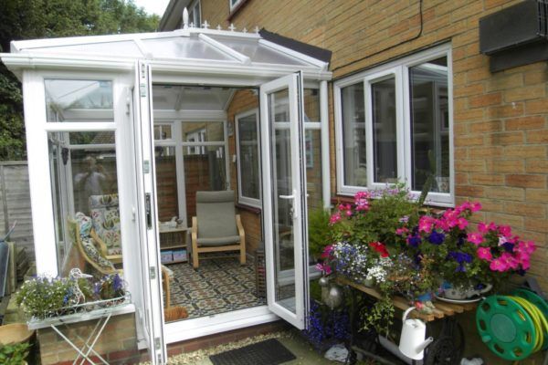 Edwardian Conservatory, White, Full Height Glass