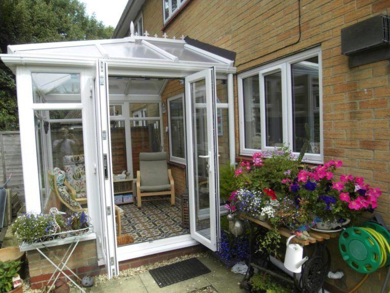 Edwardian Conservatory, White, Full Height Glass