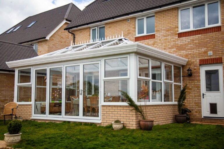 conservatory with bi-fold doors