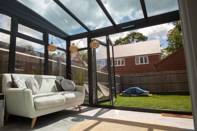 grey lean to conservatory