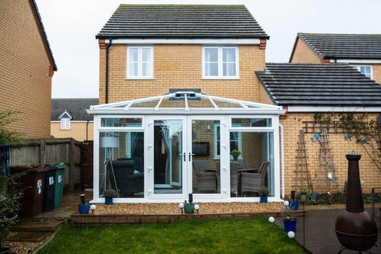 hipped lean-to conservatory