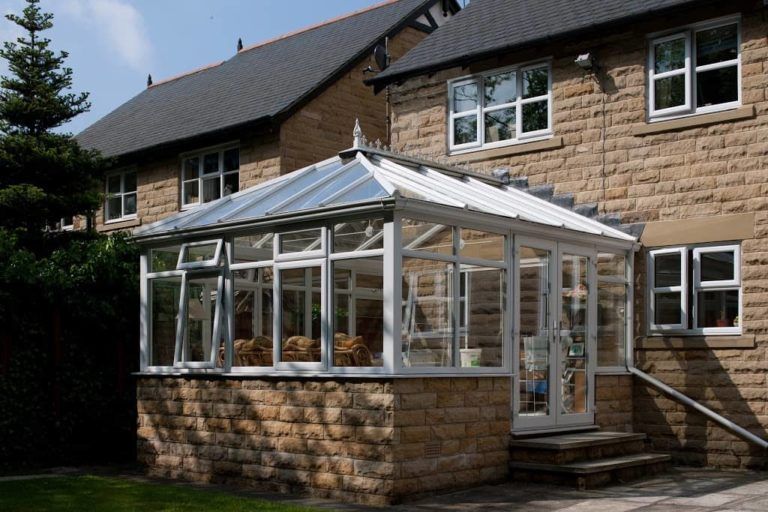 Edwardian Conservatory, White, Dwarf Wall