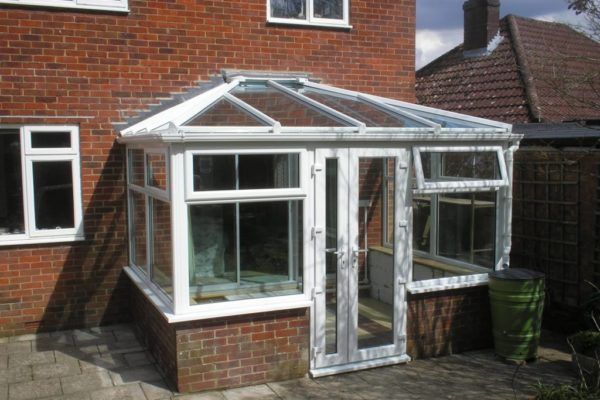 Hipped lean-to conservatory