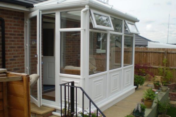 Outside of Mr Parker's Hipped Edwardian Style Conservatory