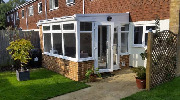 DIY Lean-to conservatory with french doors 