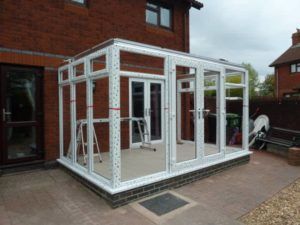 DIY Hipped Lean-to Conservatory side view - Mr Jeff May