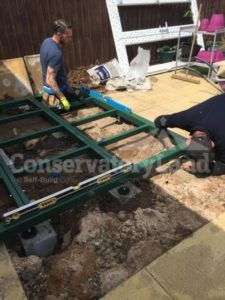 Steel Base of Edwardian Conservatory