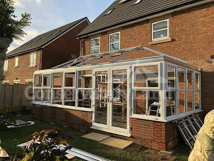 Mr Jobling DIY Orangery - orangery frame installation