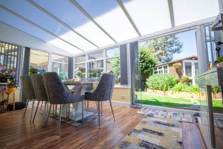 conservatory with polycarbonate roof