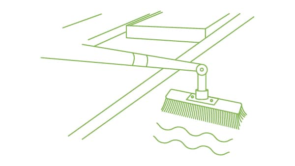 cleaning a conservatory roof illustration