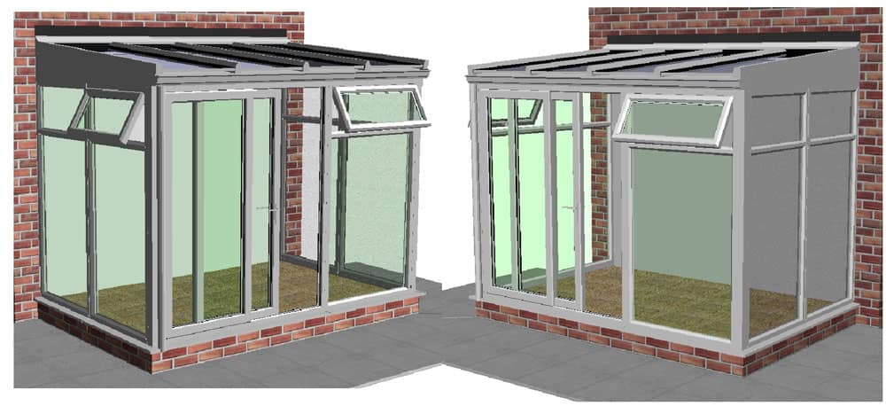 Lean to Conservatory CAD Drawing 