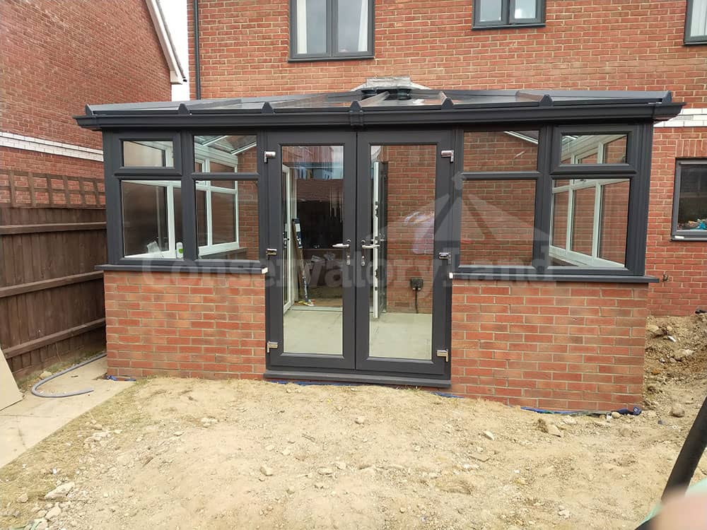 new hipped lean to conservatory