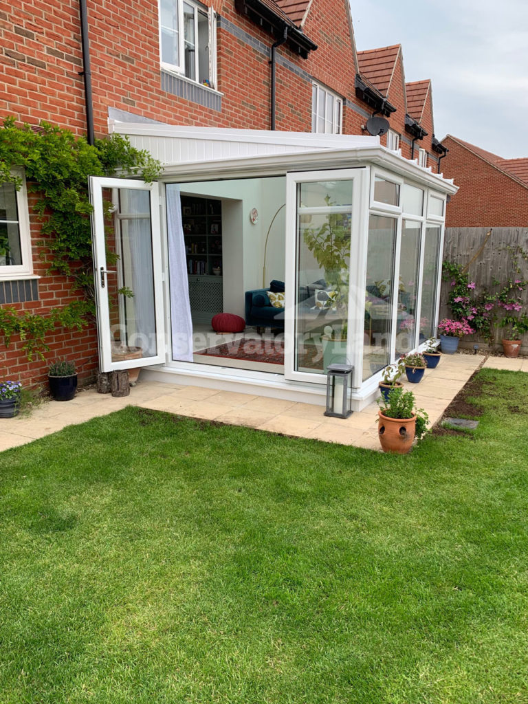 finished lean to conservatory