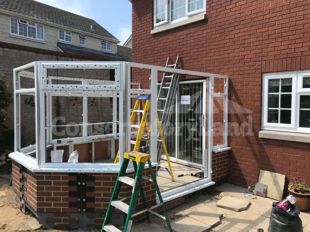 white PVCu conservatory frames