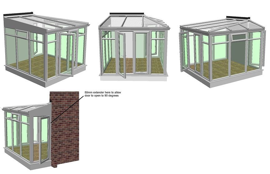 CAD drawing lean to conservatory 
