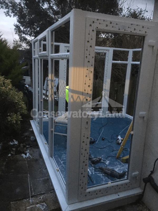 lean to conservatory installation PVCu frames
