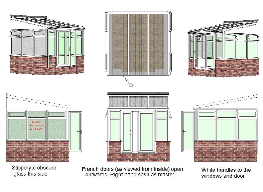 Lean to Conservatory CAD drawing