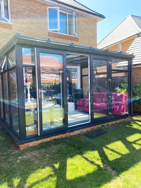 bespoke dark grey conservatory