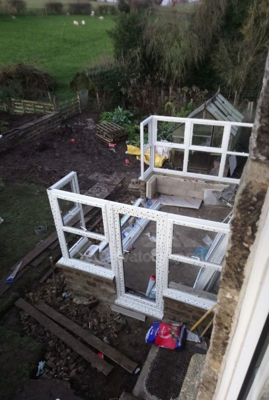 edwardian conservatory frame installation