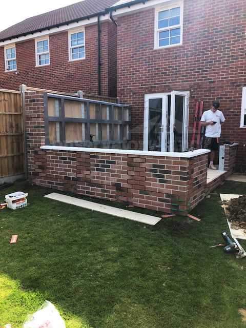 edwardian conservatory wall build progress