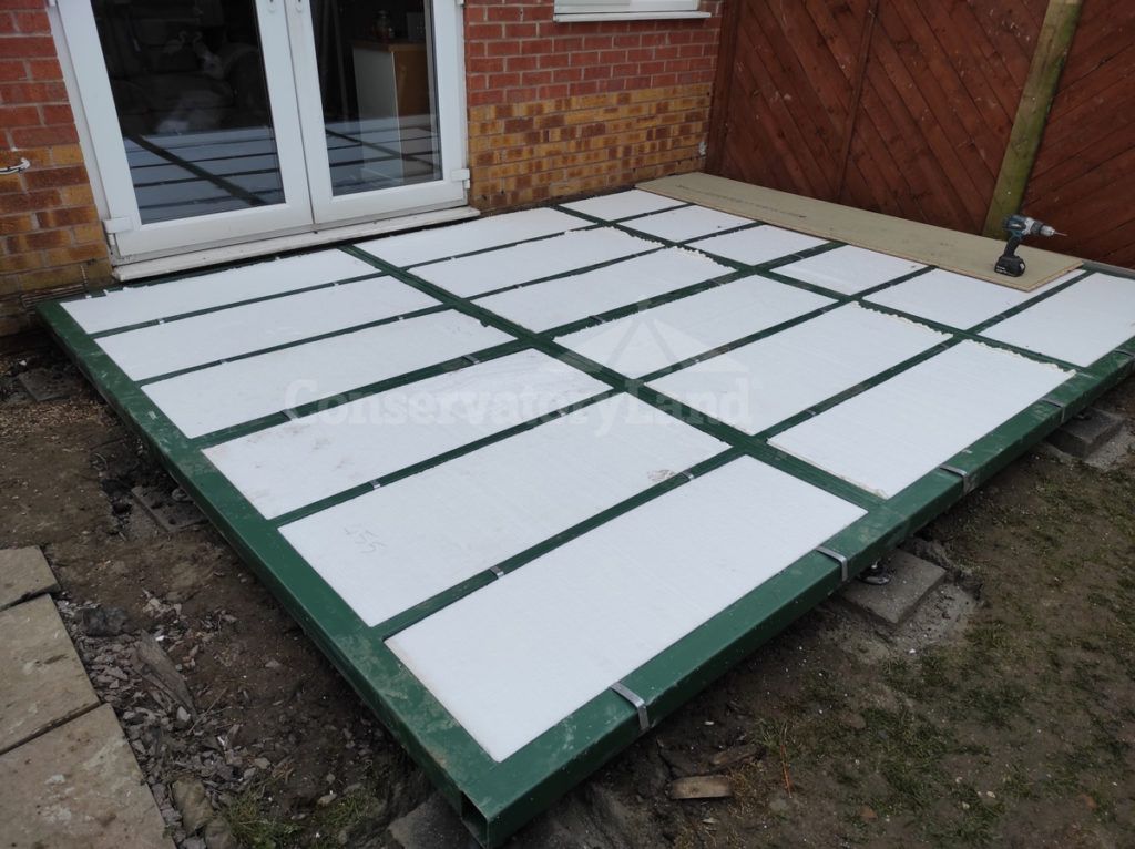 conservatory base installation