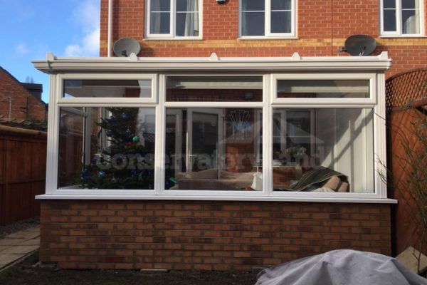 finished lean to conservatory