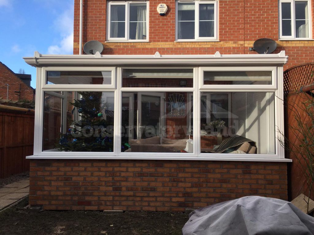 finished lean to conservatory