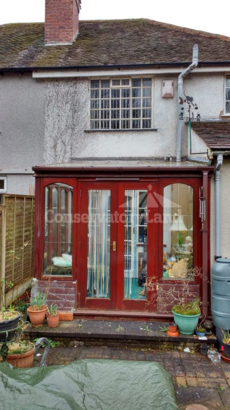 old wooden conservatory to be replaced