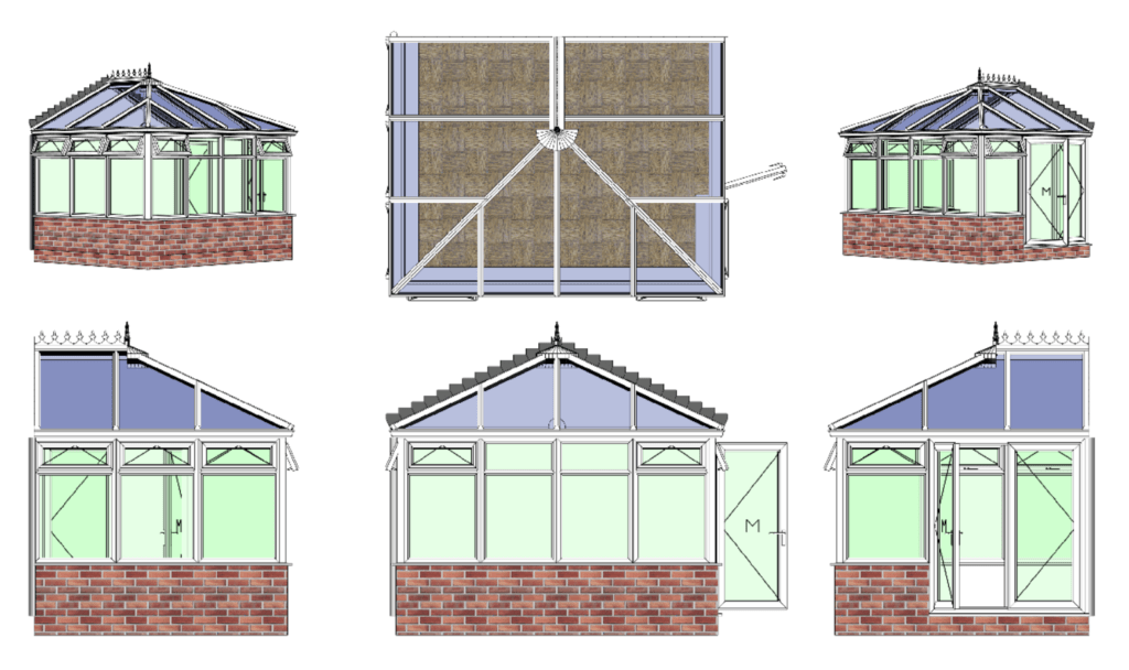 CAD drawing of an edwardian conservatory