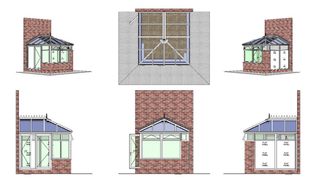 CAD plan of edwardian conservatory