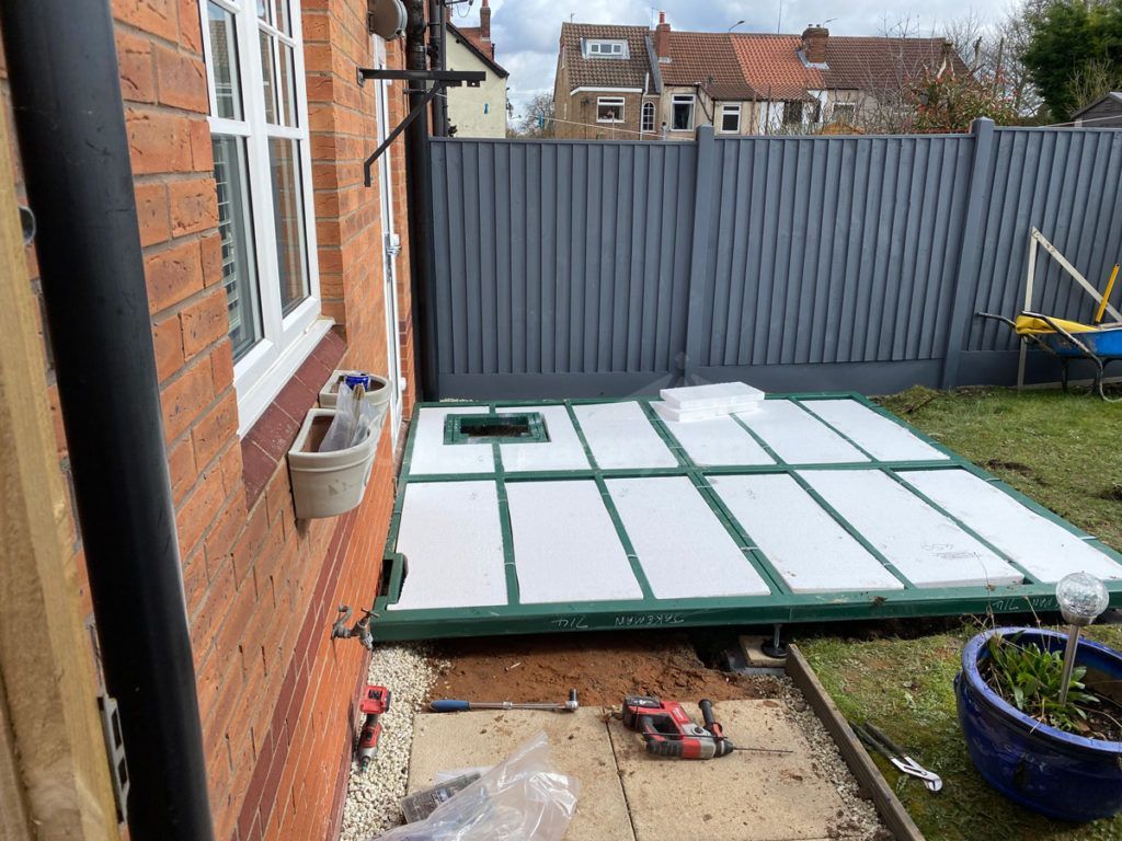 insulation added to conservatory base