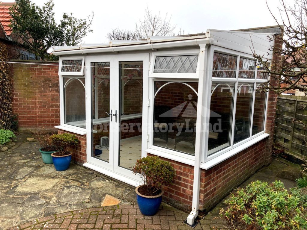 old white conservatory to be replaced