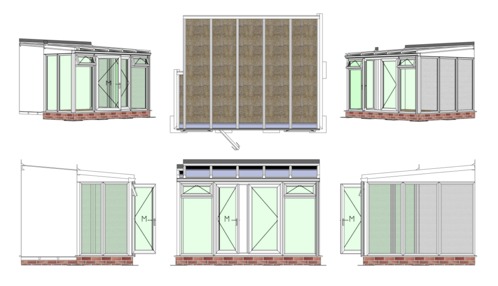 CAD drawing lean-to