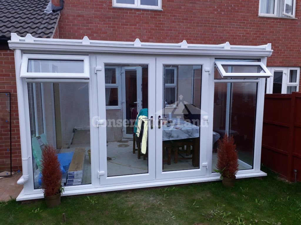 lean-to external conservatory built