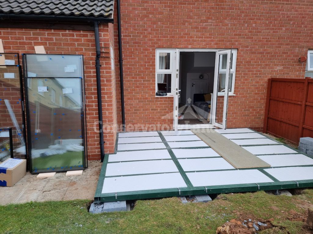 conservatory concrete pads & steel base