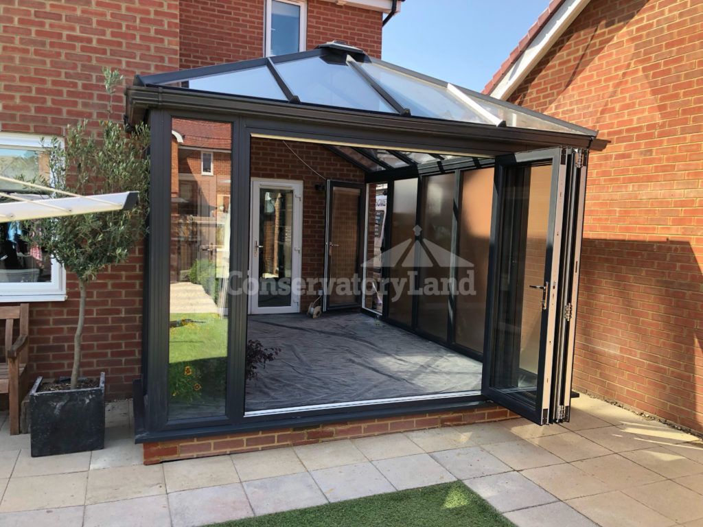 Completed modern conservatory build