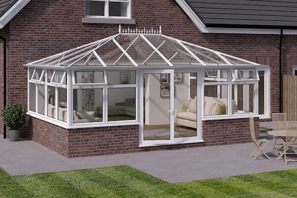 hipped-back edwardian conservatory