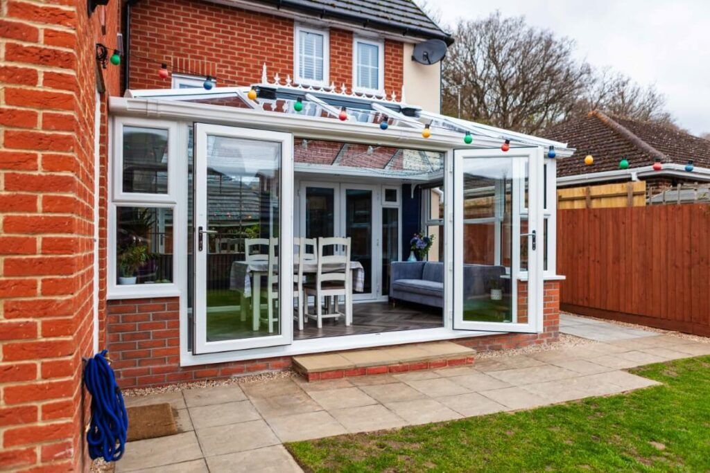 open conservatory french doors