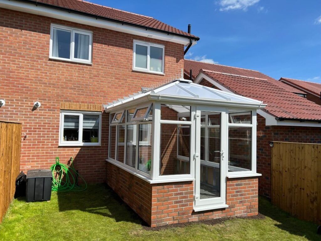 single door on a conservatory