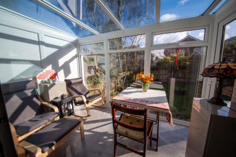 glass lean-to conservatory